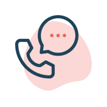 Phone icon with speech bubble