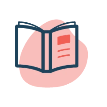 Open book icon with outlined pages
